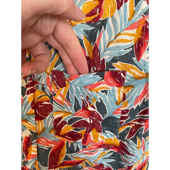 Goodfellow & Co Small Mens Button Up Shirt All Cotton Slim Fit Short Sleeve Polo - Picture 4 of 9